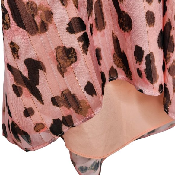 Milly top sleeveless singlet pink animal print size 10 - Picture 7 of 16